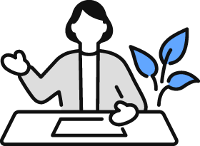 相談に載っている人のイラスト